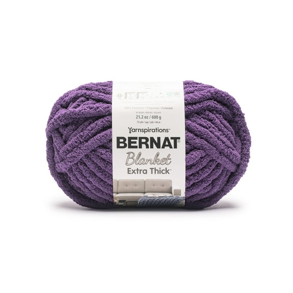 Bernat® Blanket Extra Thick™ #7 Jumbo Polyester Yarn, Purple Punch 21.2oz/600g 72 Yards