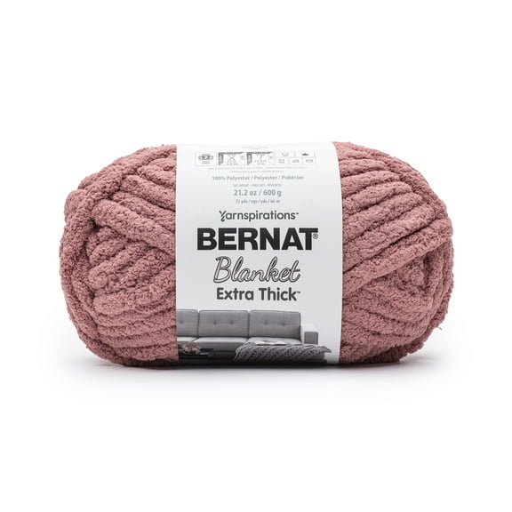 Bernat® Blanket Extra Thick⢠#7 Jumbo Polyester Yarn, Rose, 21.2oz/600g, 72 Yards