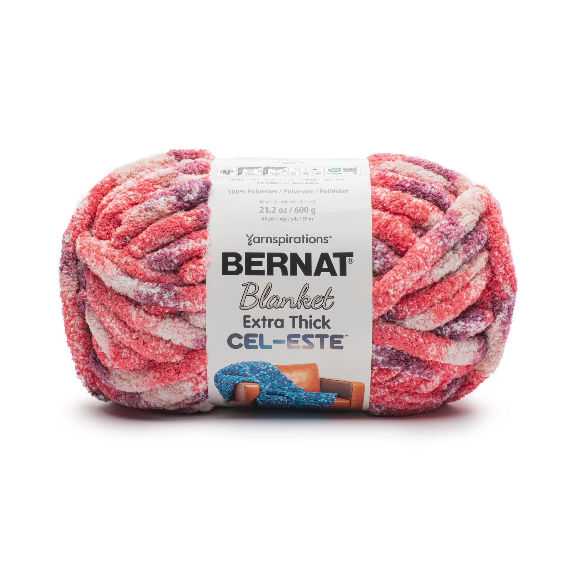 Bernat Wavelength Filato Grosso Viola Turchese 140g - Sfumature Multicolori Per Maglia E Uncinetto - 3
