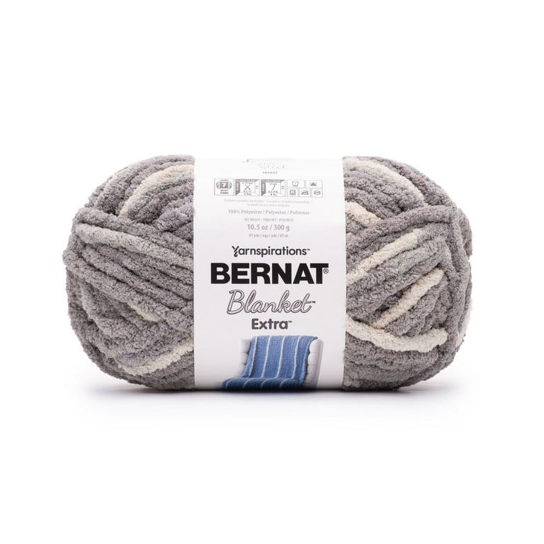 Bernat Blanket Yarn SilverSteel Yarnspirations 108 YDS Lot Of Two Skeins  Chunky