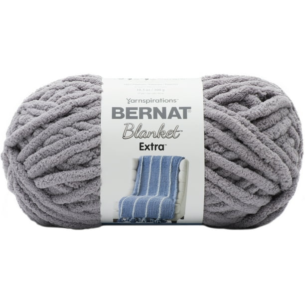 Bernat Blanket Extra Yarn, Vapor Gray, 10.5oz(300g), Jumbo,Polyester