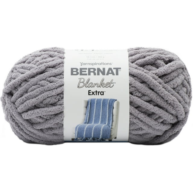 Bernat Blanket Extra Yarn, Vapor Gray, 10.5oz(300g), Jumbo,Polyester