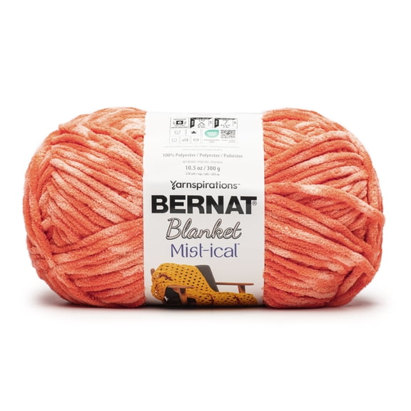 Bernat® Blanket Mist-ical™ #6 Super Bulky Polyester Yarn, Cactus Flower 10.5oz/300g 220 Yd