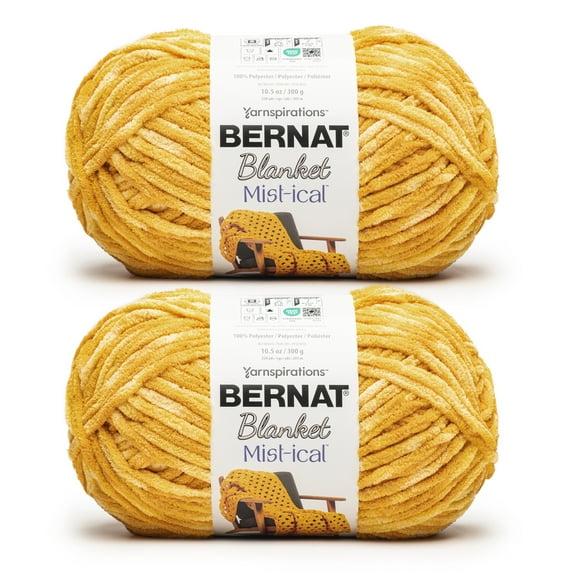 Bernat® Blanket Mist-ical™ Super Bulky Polyester Yarn, Sunshine 10.5oz 220yd (2Pk)
