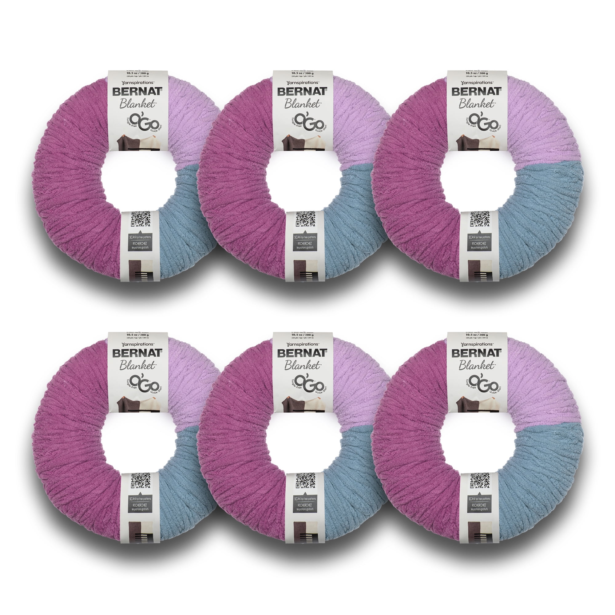 Bernat® Blanket O’Go™ 6 Super Bulky Polyester Yarn, Majesty 10.5oz