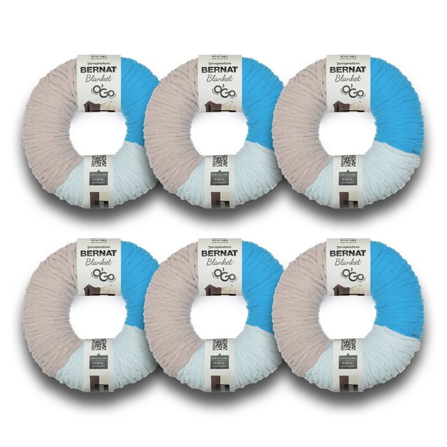 Bernat® Blanket O’Go™ 6 Super Bulky Polyester Yarn, Ripple 10.5oz/300g