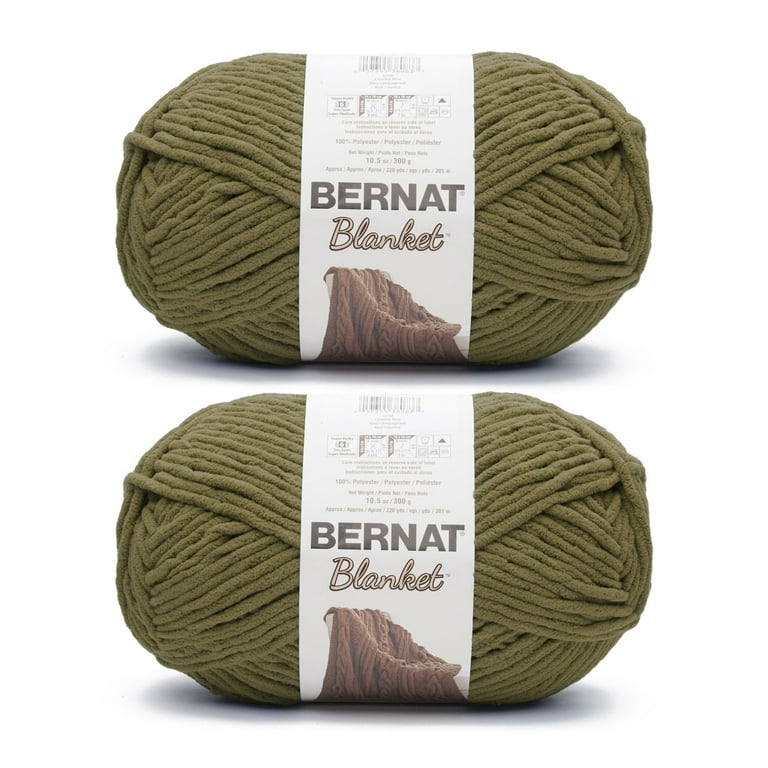 Bernat Blanket Olive Sea, 7mm crochet hook and matching frog : r