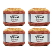 Bernat® Blanket Ombre™ #6 Super Bulky Polyester Yarn, Orange Crush Ombre 10.5oz/300g, 220 Yards (4 Pack)