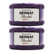 Bernat® Blanket Ombre BB™ #6 Super Bulky Polyester Yarn, Eggplant Ombre 10.5oz/300g 2pk
