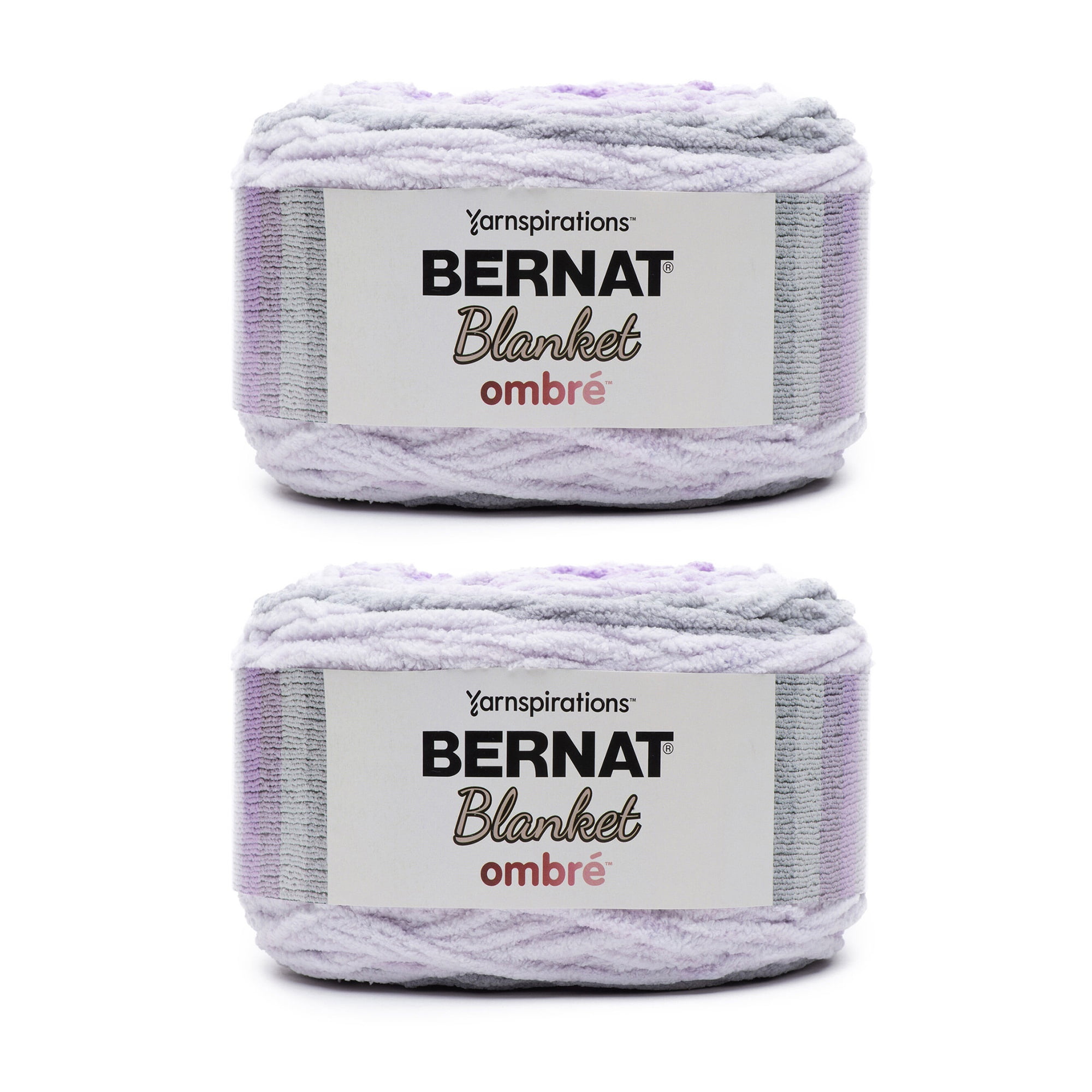 Bernat Blanket Ombre Cool Purple Ombre Yarn - 2 Pack of 300g/10.5
