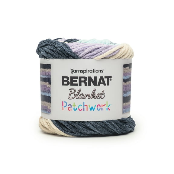 Bernat® Blanket Patchwork™ #6 Super Bulky Polyester Yarn, Fresh Laundry 10.5oz/300g 220 Yd