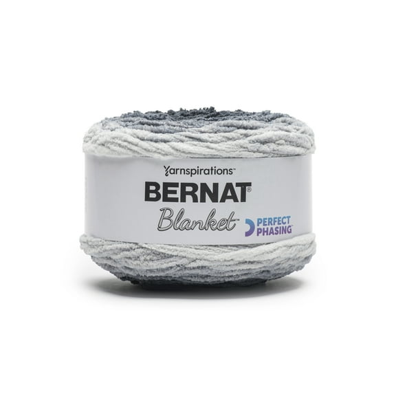 Bernat® Blanket Perfect Phasing™ Super Bulky Polyester Yarn, Deep Black 10.5oz/300g 220 Yd
