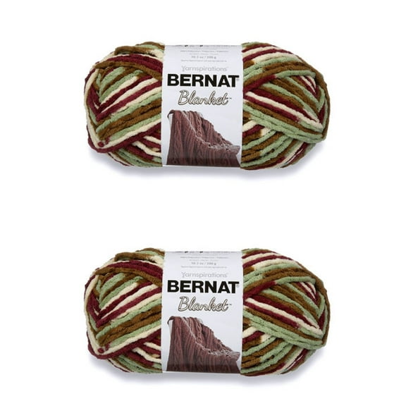 Bernat Blanket Plum Fields Yarn - 2 Pack of 300g/10.5oz - Polyester - 6 Super Bulky - 220 Yards - Knitting/Crochet