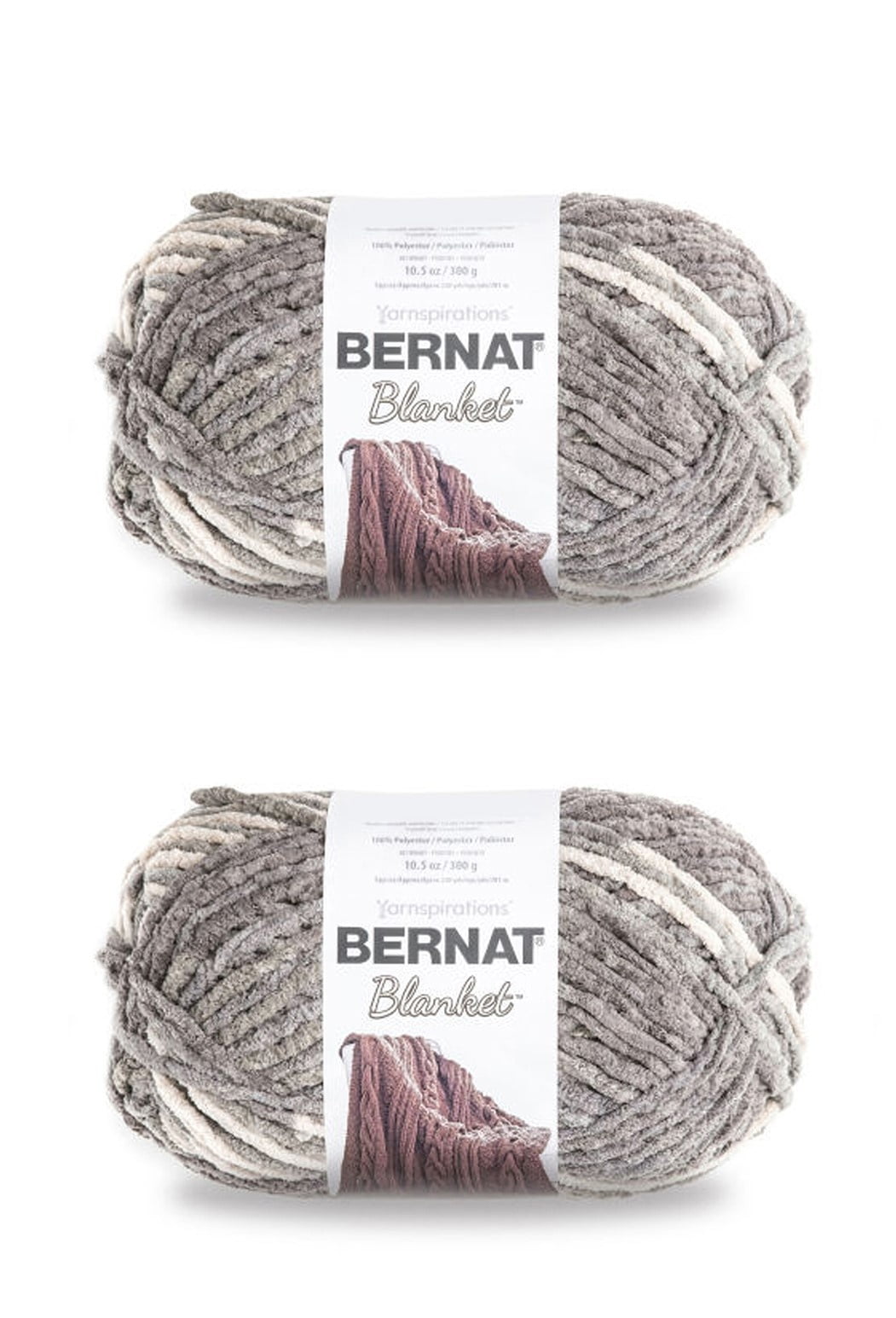 Bernat Blanket Vintage White Yarn - 2 Pack of 300g/10.5oz - Polyester - 6  Super Bulky - 220 Yards - Knitting/Crochet