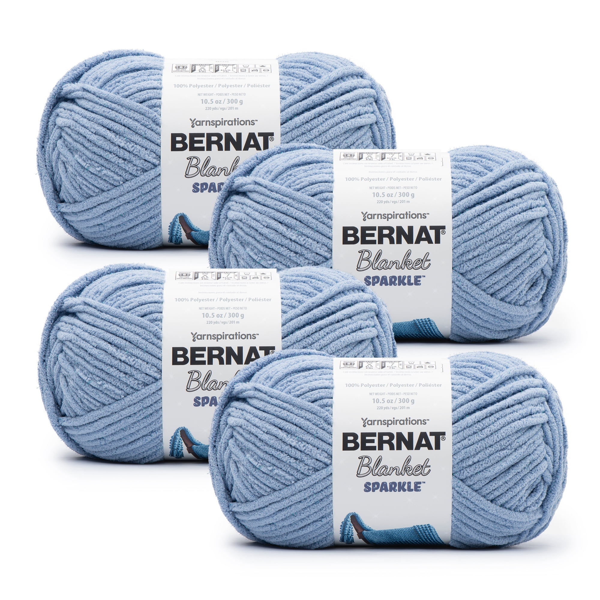 Bernat® Forever Fleece™ #6 Super Bulky Polyester Yarn, Peppermint  9.9oz/280g, 194 Yards (2 Pack) 
