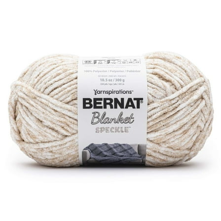 Bernat® Blanket Speckle™ #6 Super Bulky Polyester Yarn, Cream 10.5oz/300g 220 Yards