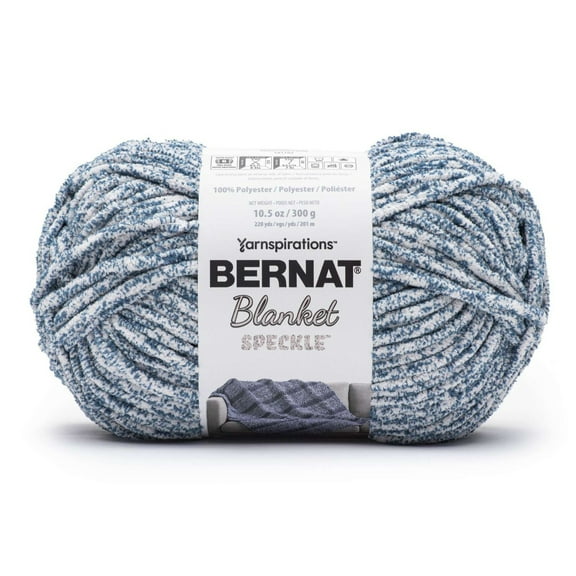 Bernat® Blanket Speckle™ #6 Super Bulky Polyester Yarn, Squall 10.5oz/300g 220 Yards