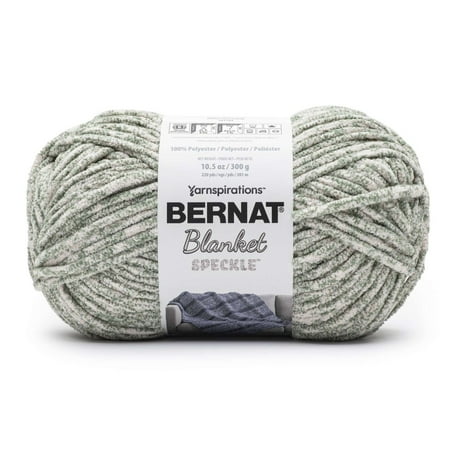 Bernat® Blanket Speckle™ #6 Super Bulky Polyester Yarn, Winter Leaf 10.5oz/300g 220 Yards