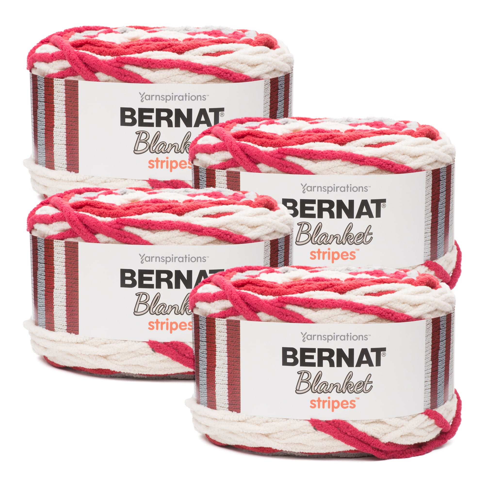 Bernat Blanket Stripes Yarn - In the Pink