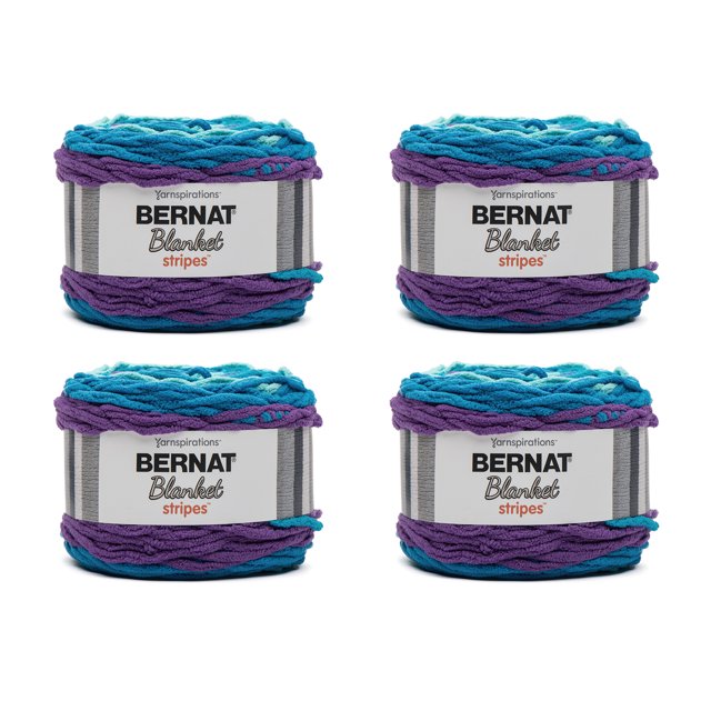 Bernat® Blanket Stripes™ 6 Super Bulky Polyester Yarn, Rip Tide 10.5oz