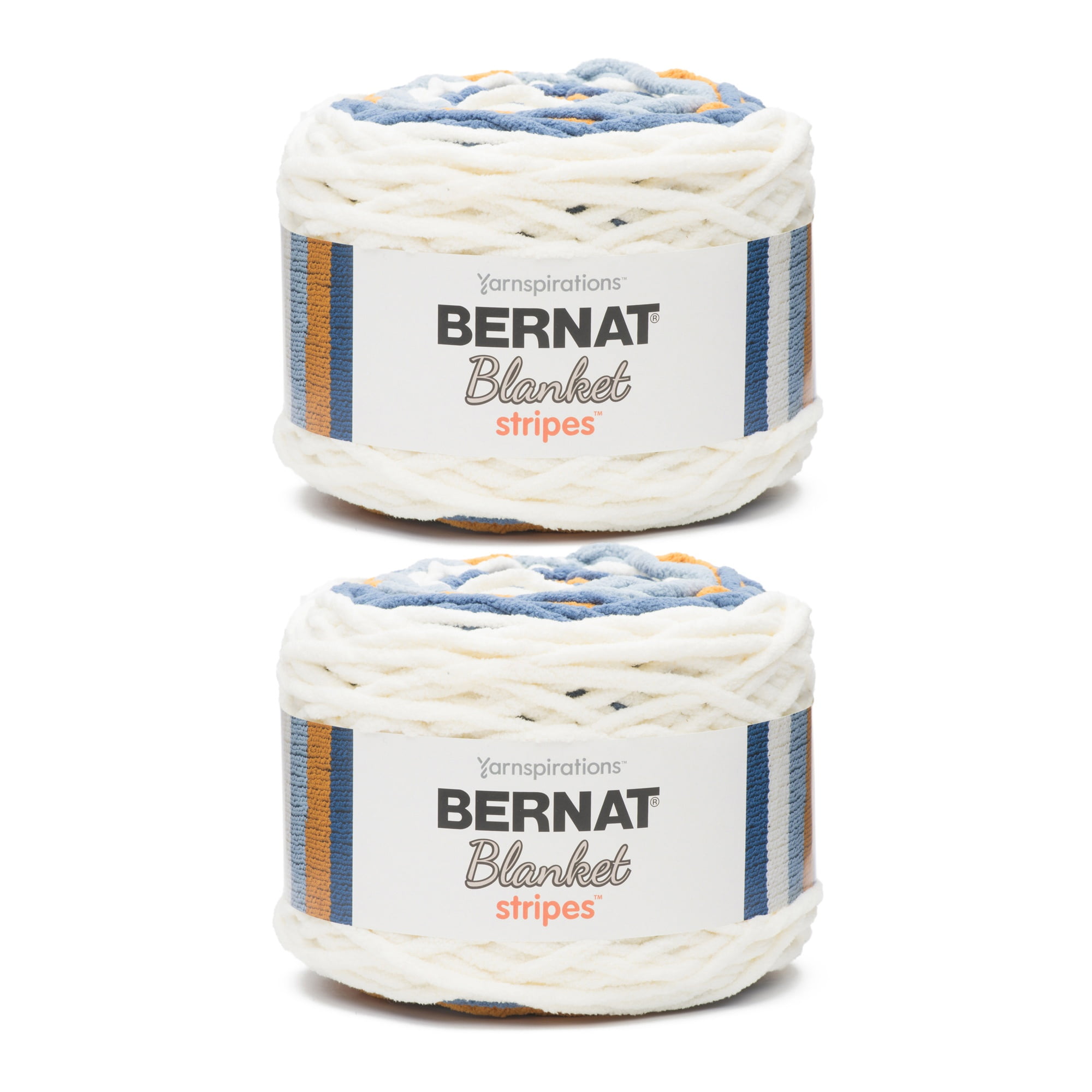 Bernat Blanket Stripes Big Sky Country Yarn - 2 Pack of 300g/10.5oz - Polyester - 6 Super Bulky - 220 Yards - Knitting/Crochet