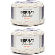 Bernat Blanket Stripes Grapevine Yarn - 2 Pack of 300g/10.5oz - Polyester - 6 Super Bulky - 220 Yards - Knitting/Crochet
