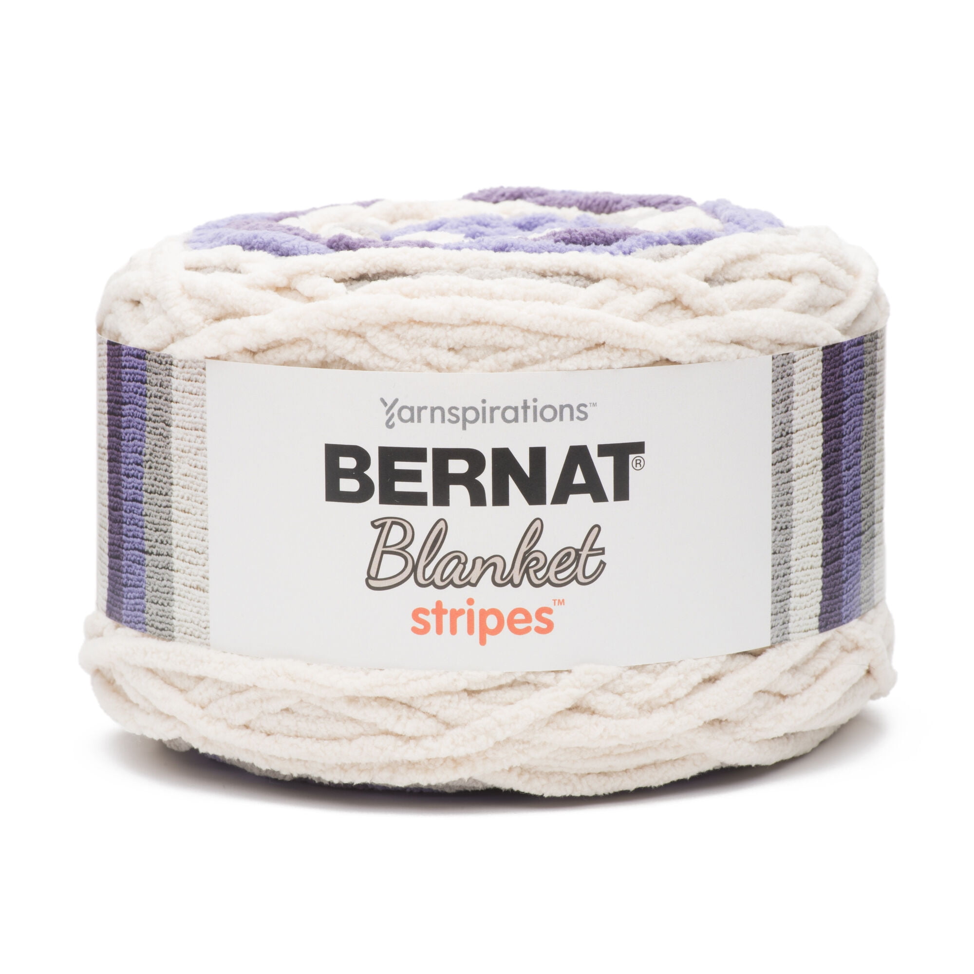 Bernat Blanket Stripes #6 Super Bulky Polyester Yarn, Cape Cod 10.5oz/300g, 220 Yards (4 Pack)