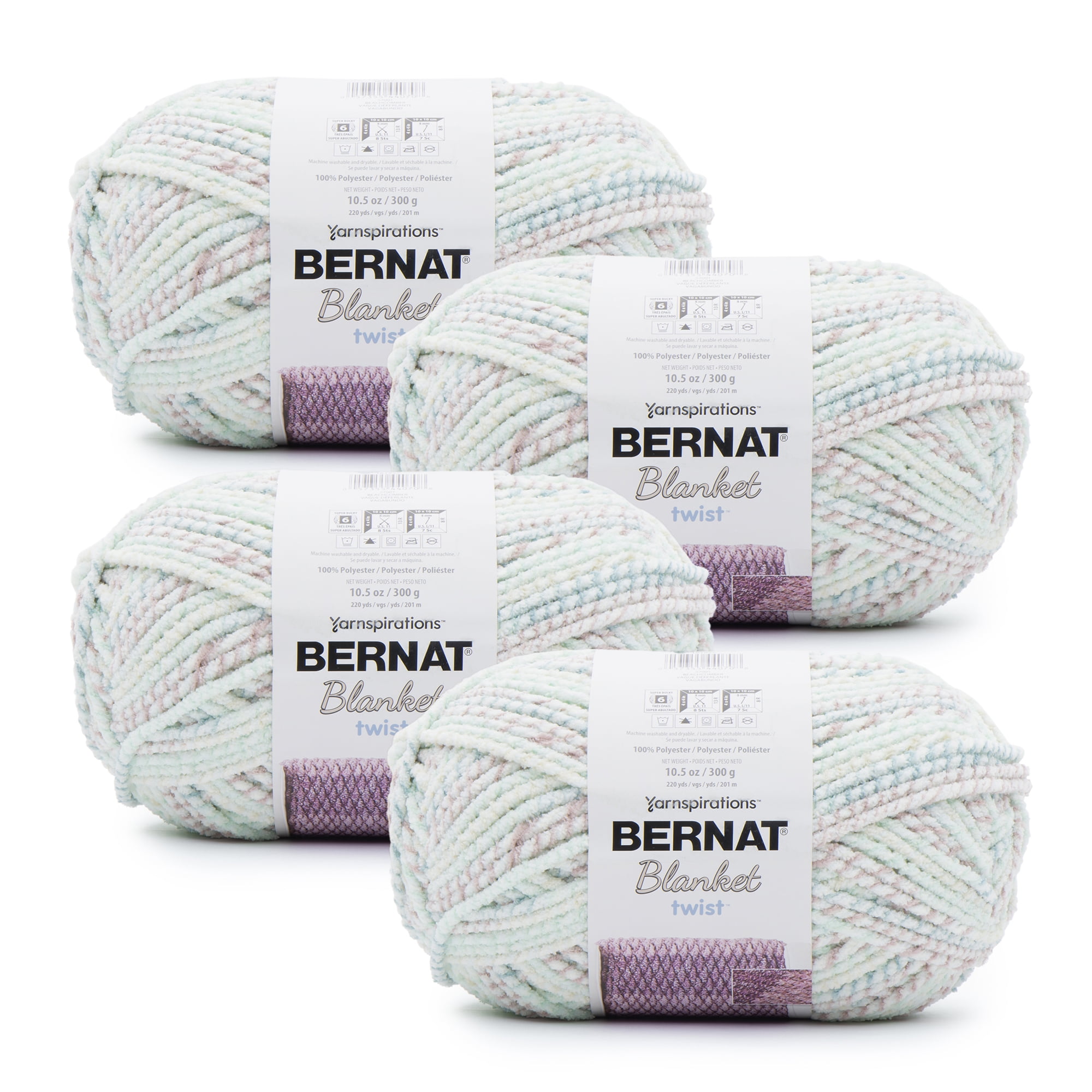 Bernat Blanket Twist Lilac Grove Yarn - 2 Paquete De Dominican Republic, image size:2000x2000
