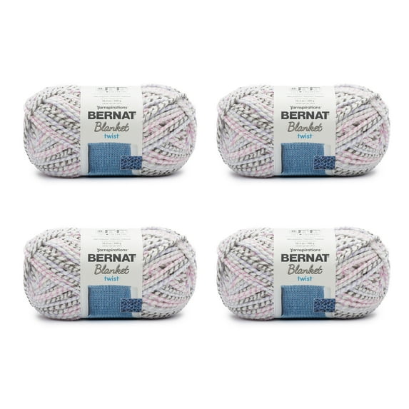 Bernat® Blanket Twist™ #6 Super Bulky Polyester Yarn, Lilac Grove 10.5oz/300g, 220 Yards (4 Pack)