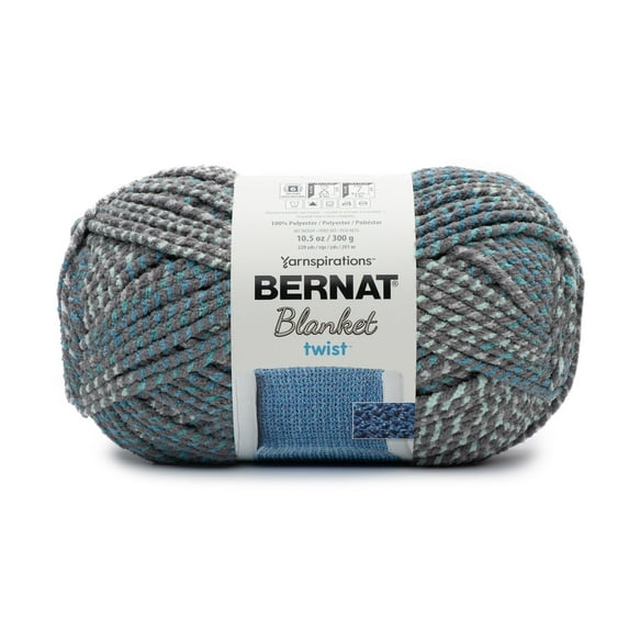 Bernat Polyester Blanket Twists Yarn (300g/105. oz) ,High Tide