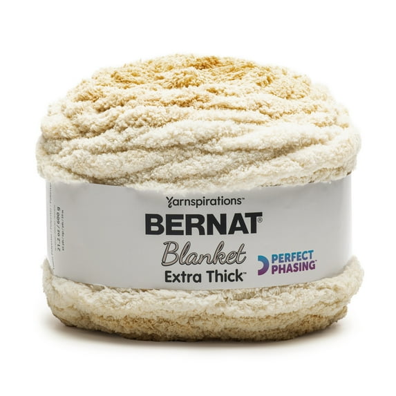 Bernat® Blanket Extra Thick Perfect Phasing™ 7 Jumbo Yarn, Golden 21.2oz/600g 65 yd