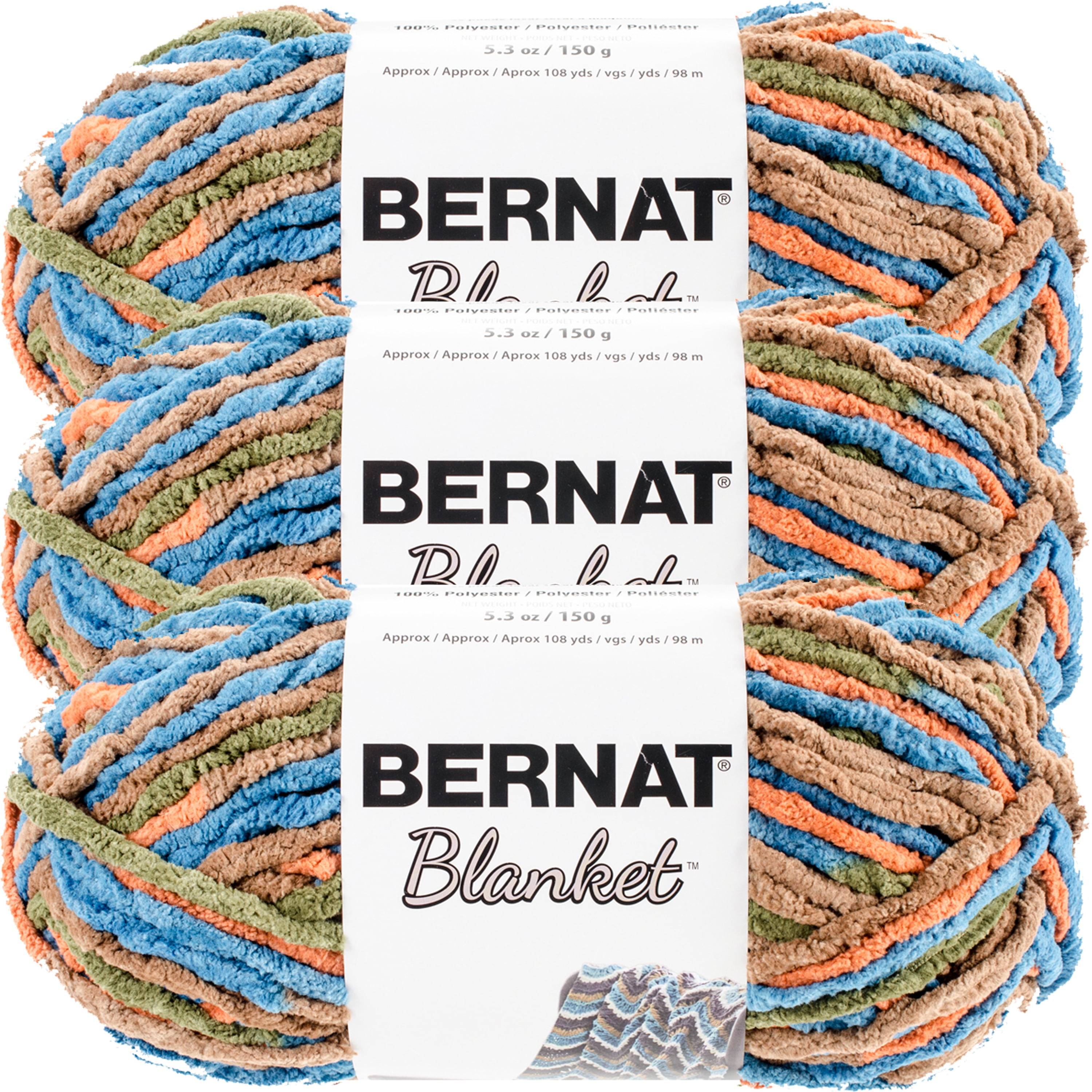 Bernat Blanket Yarn-Cozy Cabin, Multipack Of 3