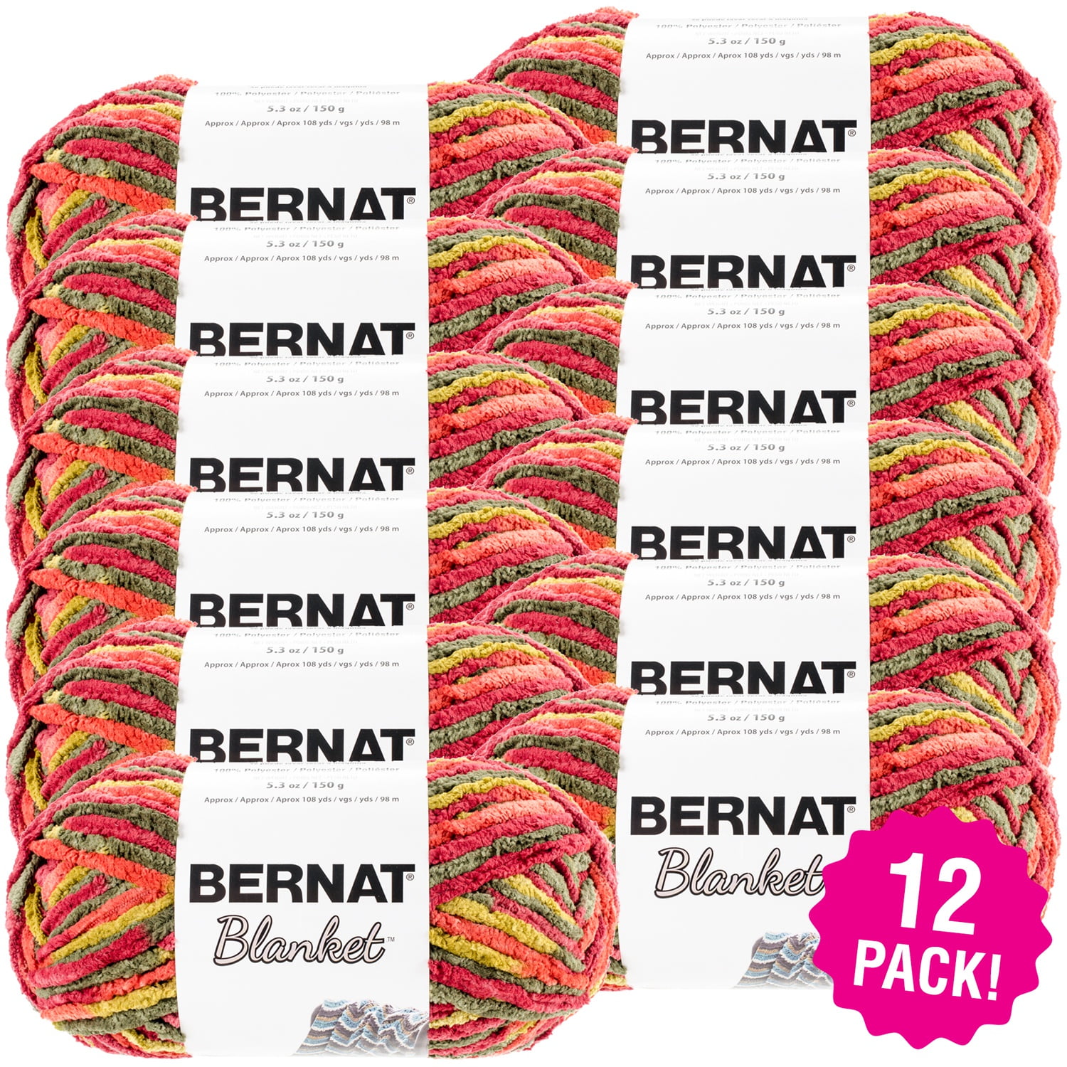 Bernat Blanket Yarn Harvest, Multipack of 12