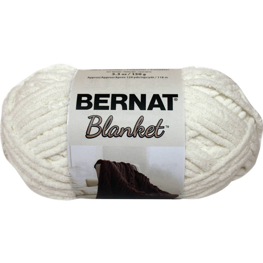 Bernat Blanket Yarn, Vintage White, 5.3oz(150g), Super Bulky, Polyester