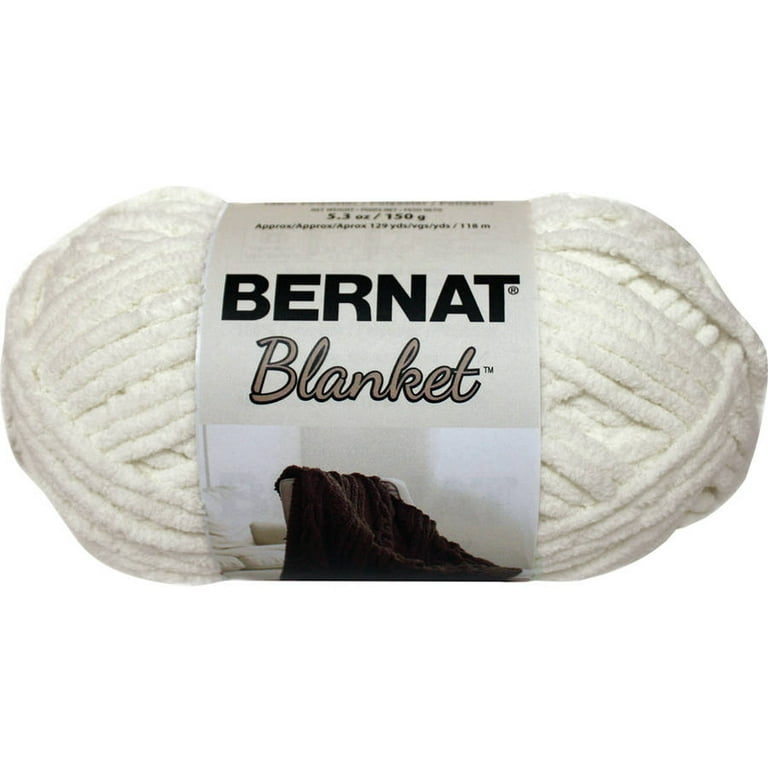 Bernat Blanket Yarn Vintage White 5.3oz 150g Super Bulky Polyester