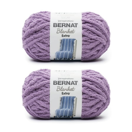 Bernat® Blanket extra™ #7 Jumbo Polyester Yarn, Gray orchid 10.5oz/300g 97 Yards (2 Pack)