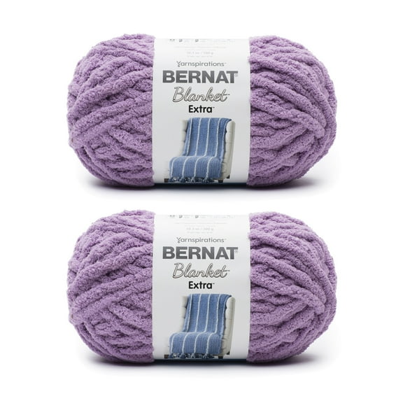 Bernat® Blanket extra™ #7 Jumbo Polyester Yarn, Gray orchid 10.5oz/300g 97 Yards (2 Pack)