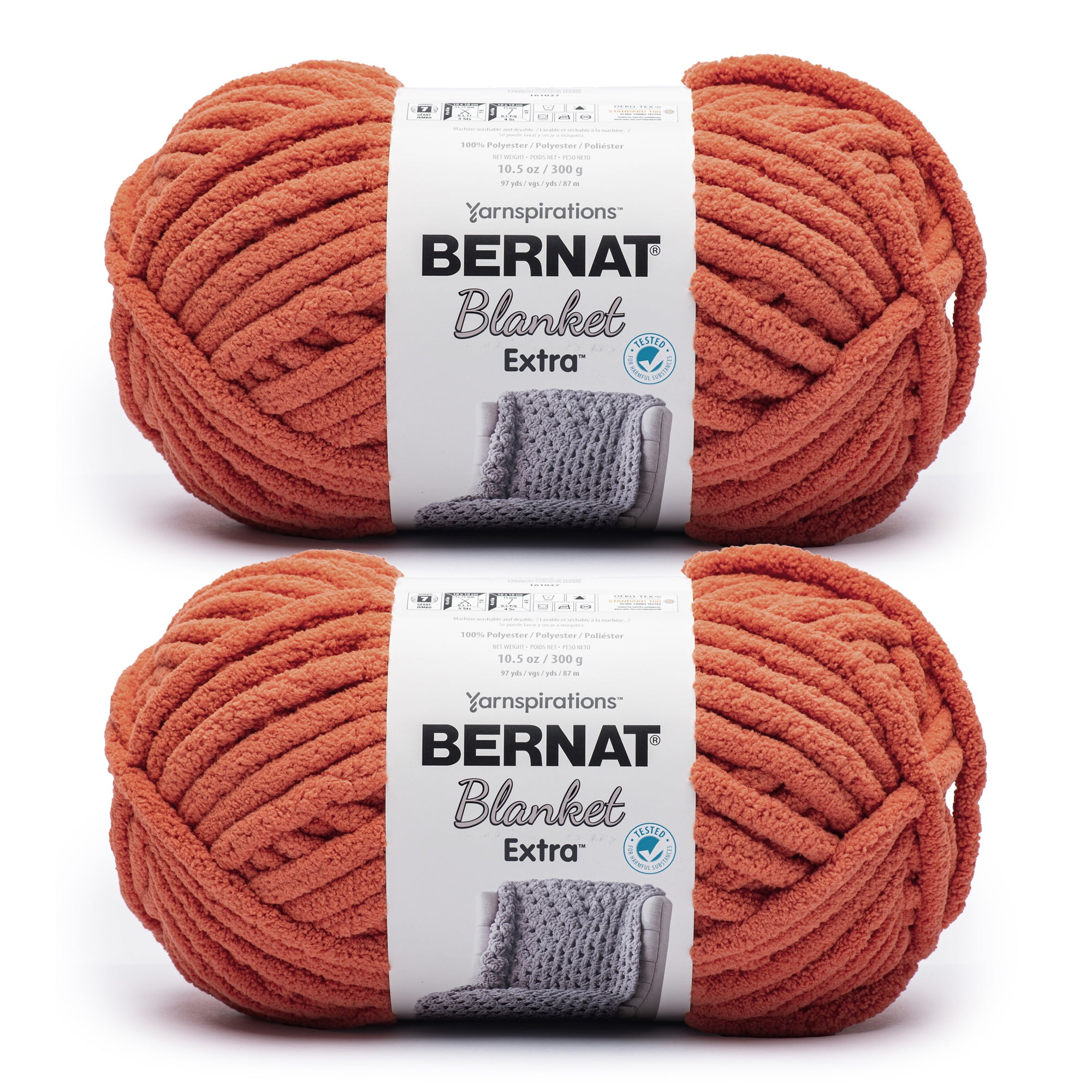 Bernat® Blanket extra™ #7 Jumbo Polyester Yarn, Orange leaf 10.5oz