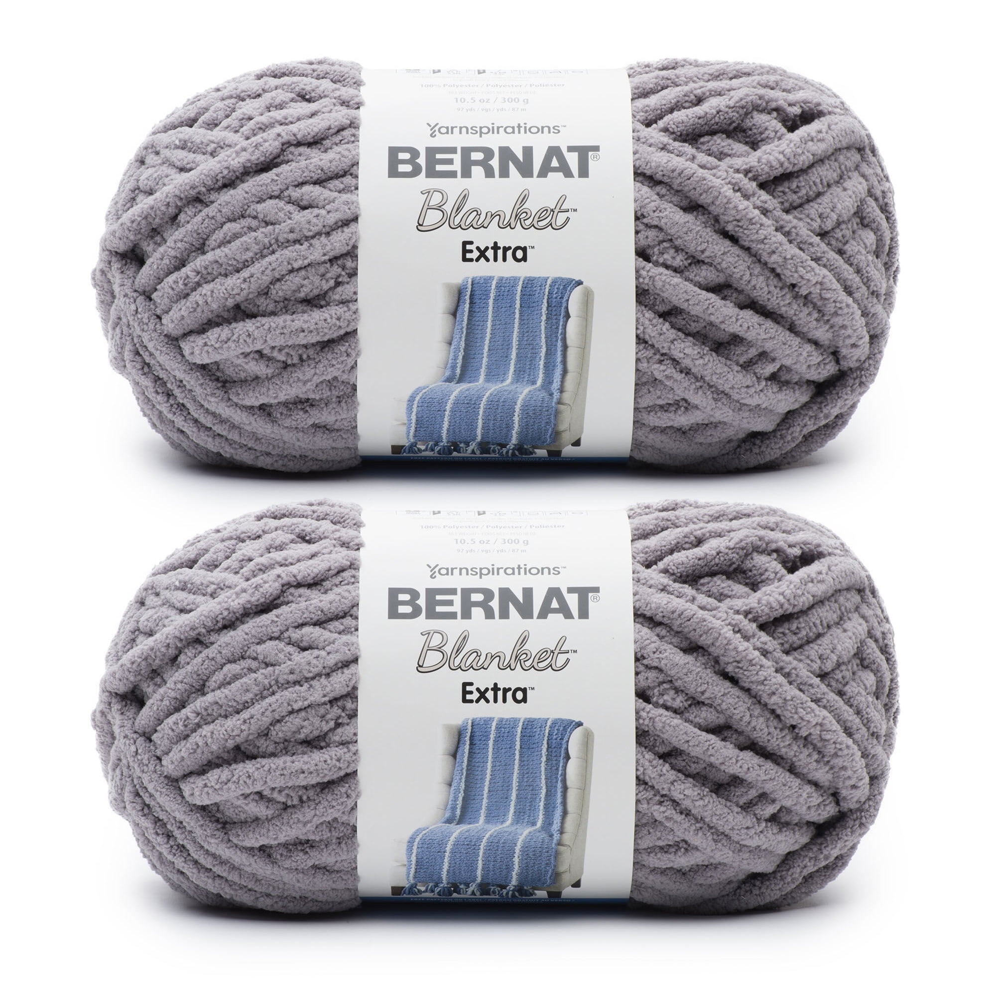 Bernat® Blanket extra™ #7 Jumbo Polyester Yarn, Vapor gray 10.5oz