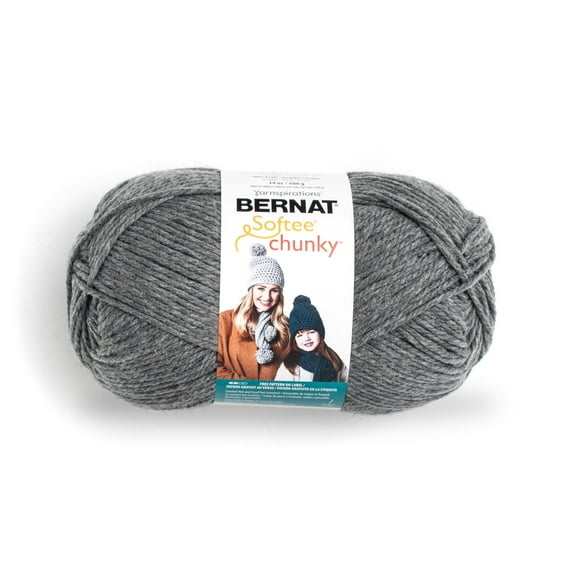 Bernat® Softee Chunky BB™ #6 Super Bulky Acrylic Yarn, True Gray 14oz/400g 431 Yards
