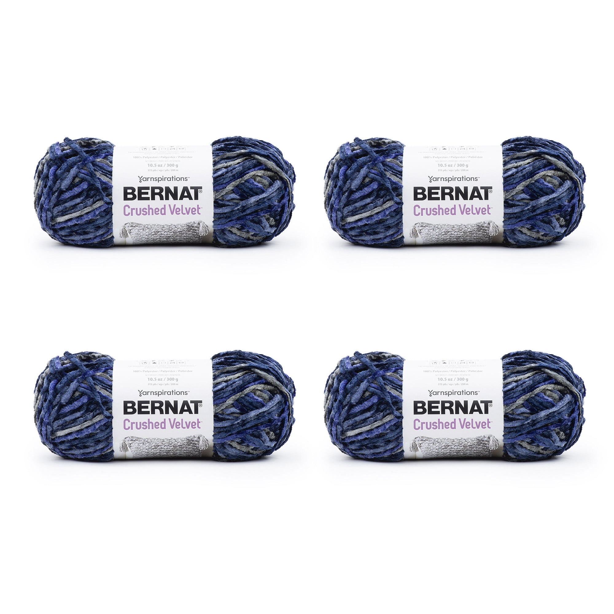 Bernat Velvet Taupe Coffee Yarn - 2 Pack of 300g/10.5oz - Polyester - 5 Bulky - Knitting/Crochet