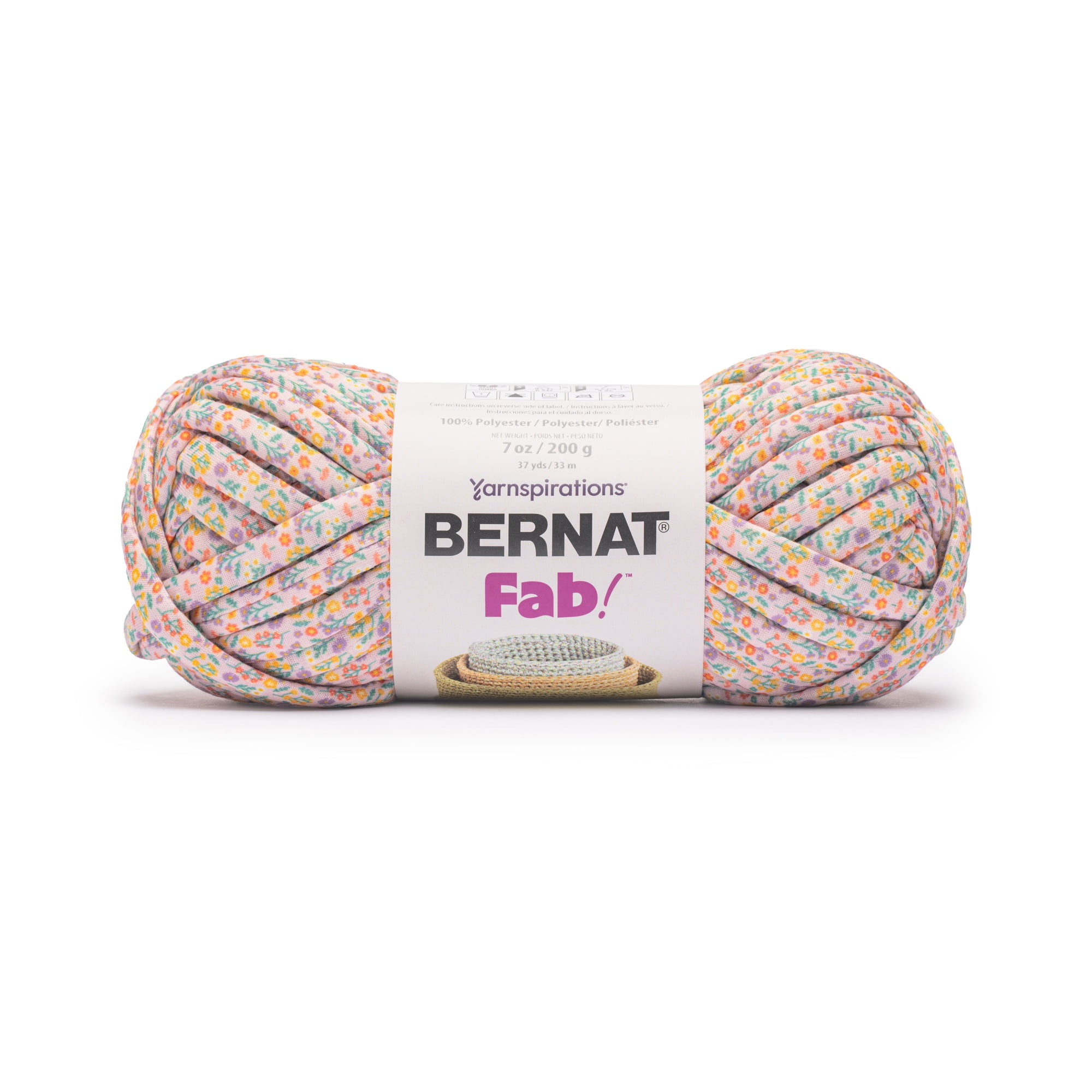Bernat Fab #7 Jumbo Polyester Yarn, Garden Party 7oz/200g 37 Yards