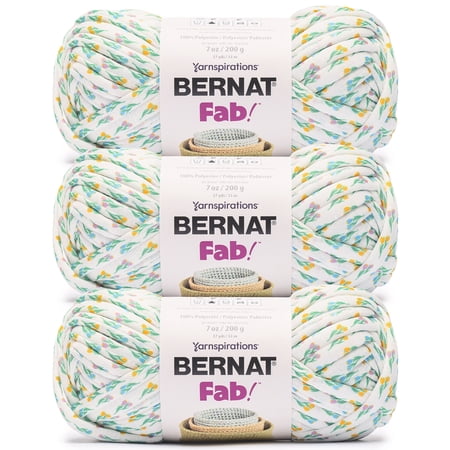 Bernat® Fab™ #7 Jumbo Polyester Yarn, Tulip Parade 7oz/200g 37 Yards (3 Pack)