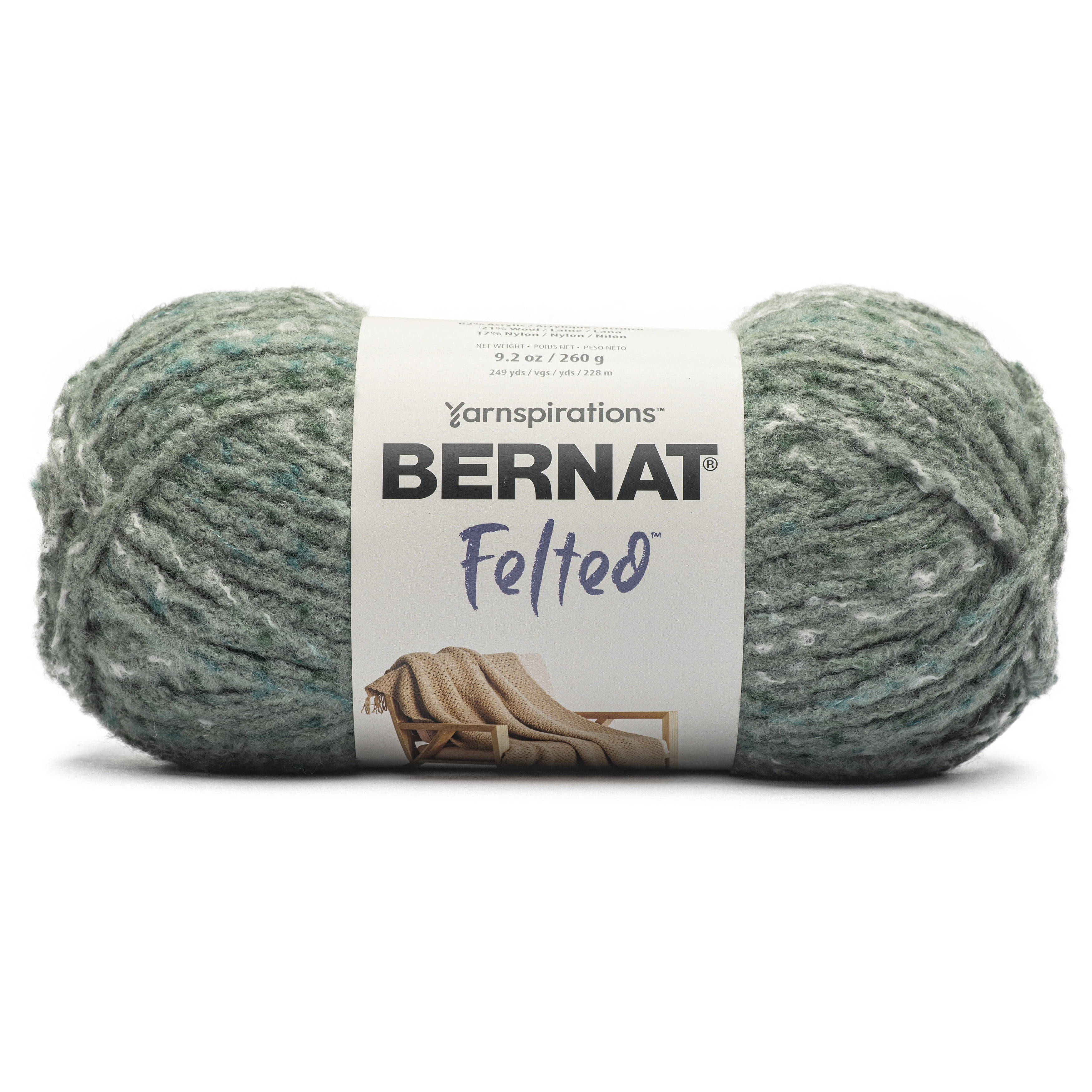 Bernat Felted Yarn-Ivy Fleck - Walmart.com