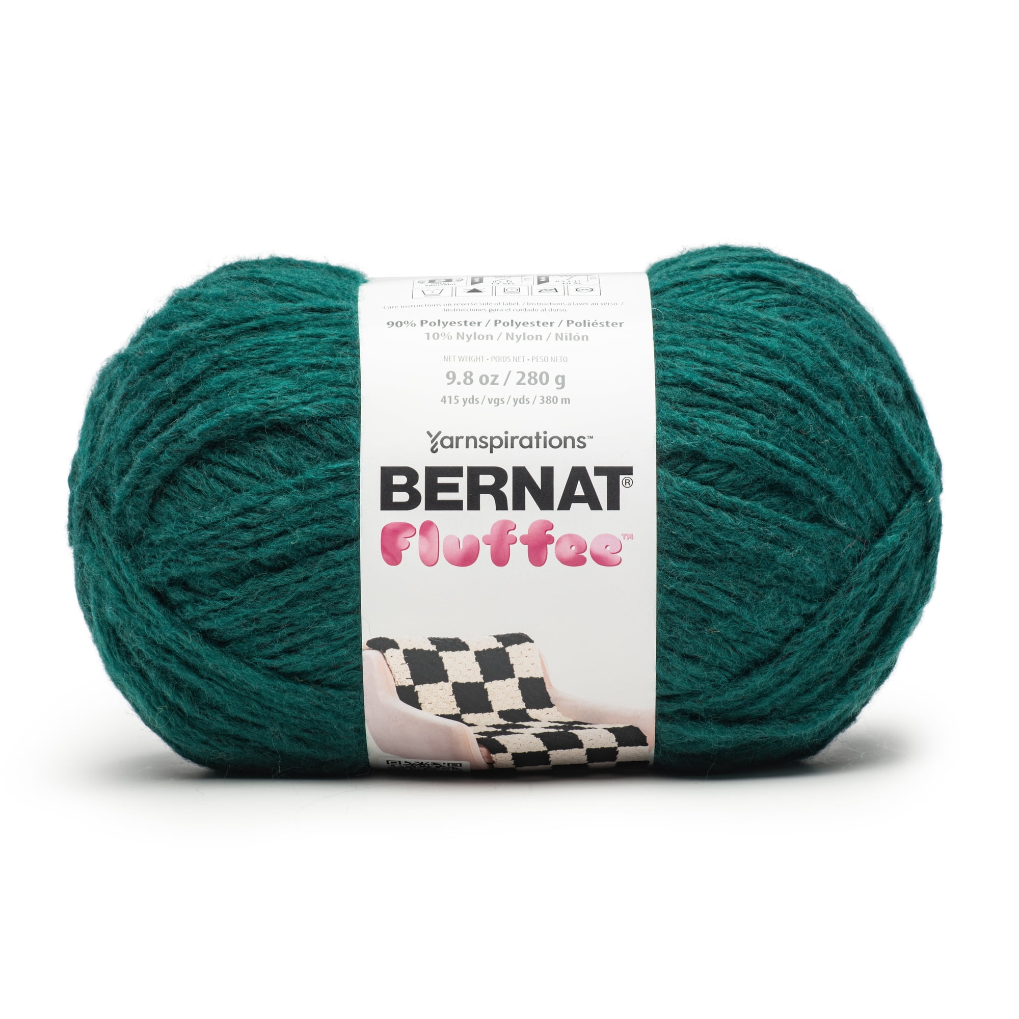 Bernat® Fluffee™ #5 Bulky Blend Yarn, Forest 9.8oz/280g 415 Yards