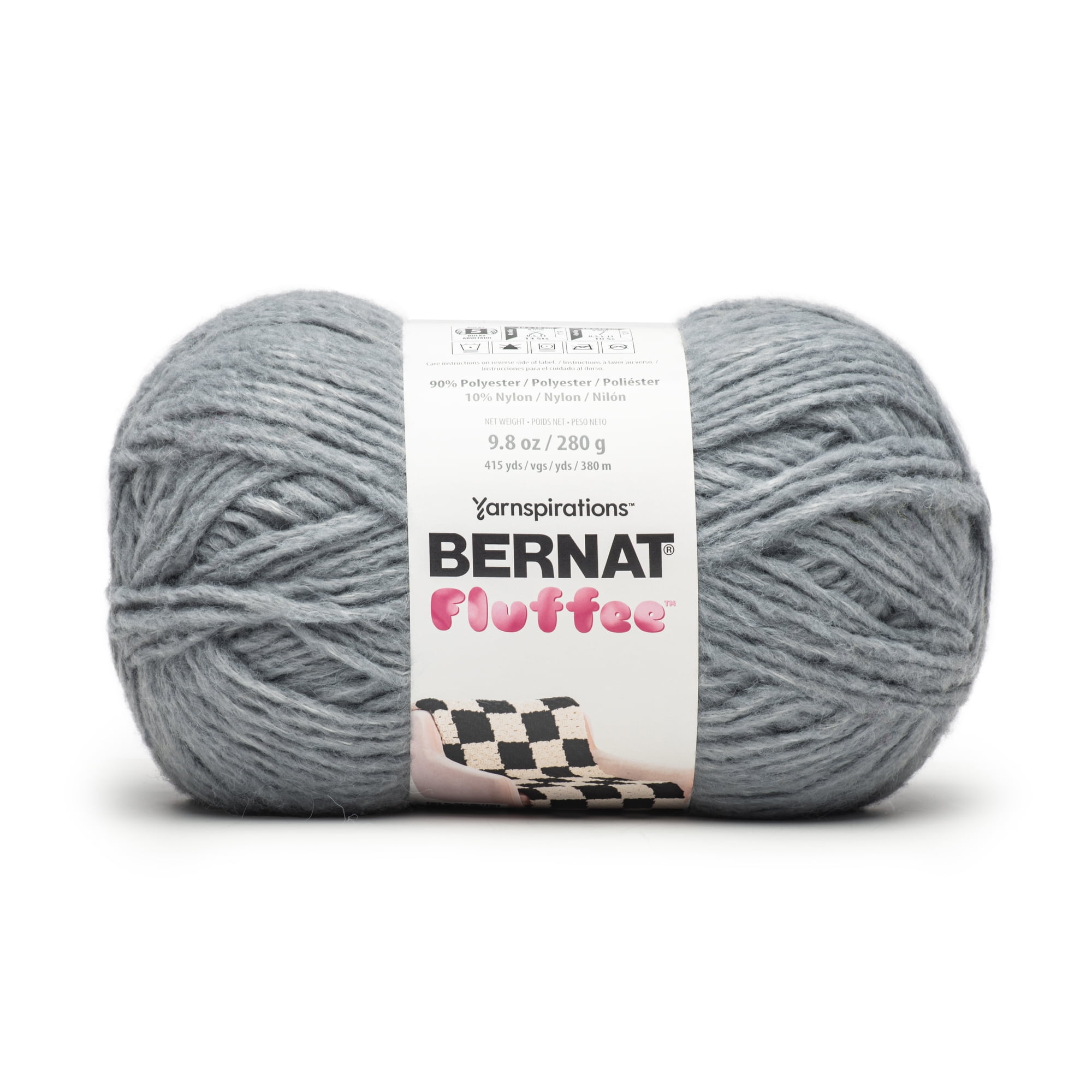 Bernat® Fluffee™ #5 Bulky Blend Yarn, Quartzite 9.8oz/280g 415 Yards