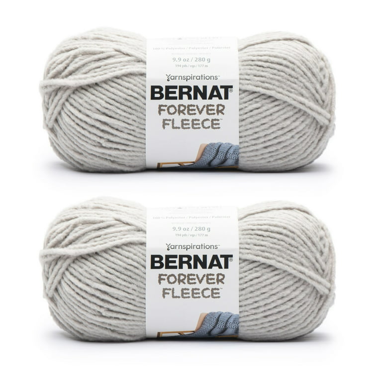 2 Pack Bernat Forever Fleece Yarn-Smoke 166061-61032
