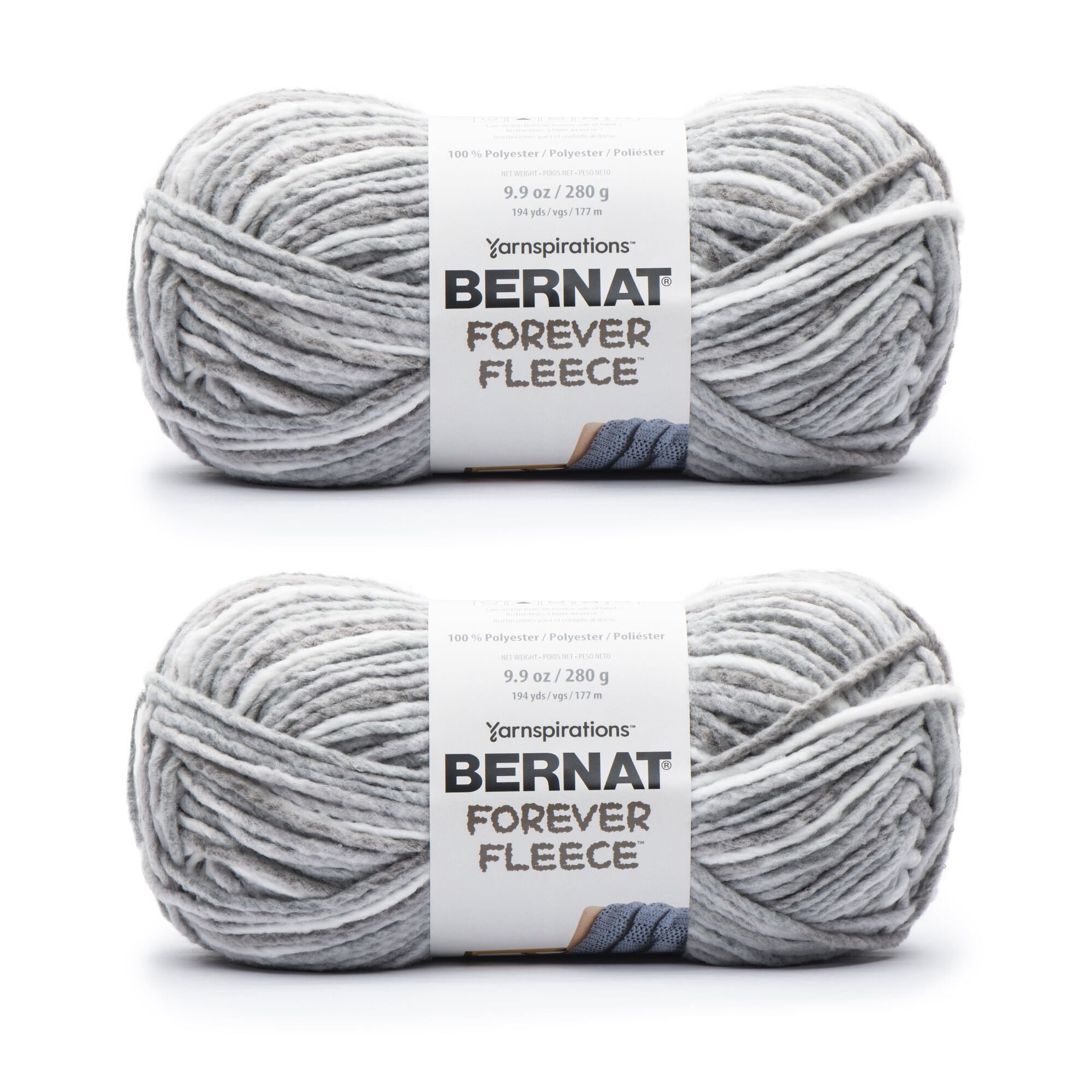 Bernat Bulky Polyester Baby Fleece Yarn 2 Bundle by Bernat