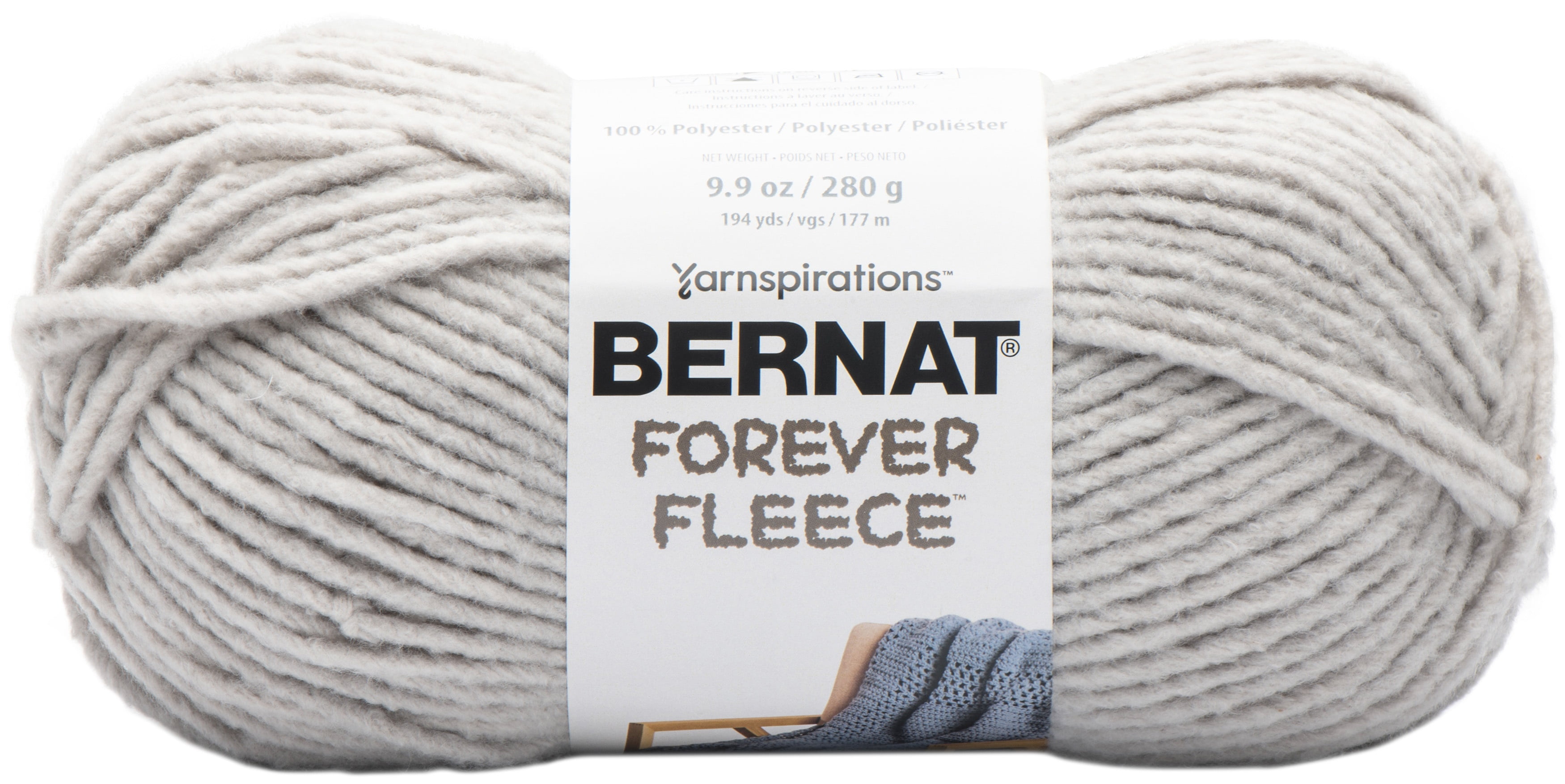 Bernat Forever Fleece Yarn - White Noise