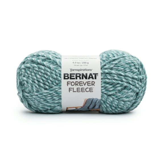 Bernat® Forever Fleece™ #6 Super Bulky Polyester Yarn, Leisure Teal 9.9oz/280g 194 Yards